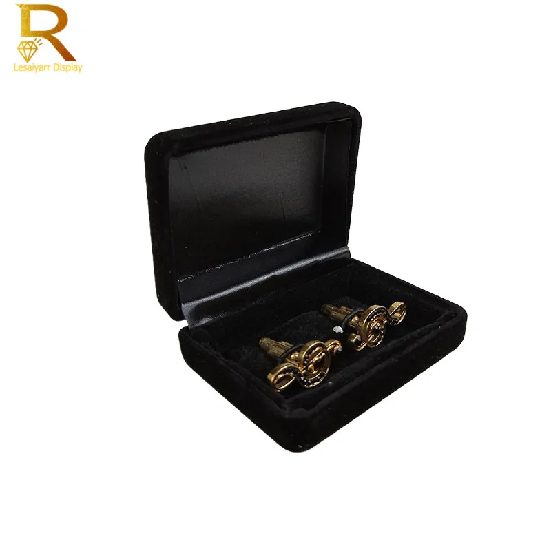 Pudełko na spinki do mankietów ze sztucznej skóry Szary