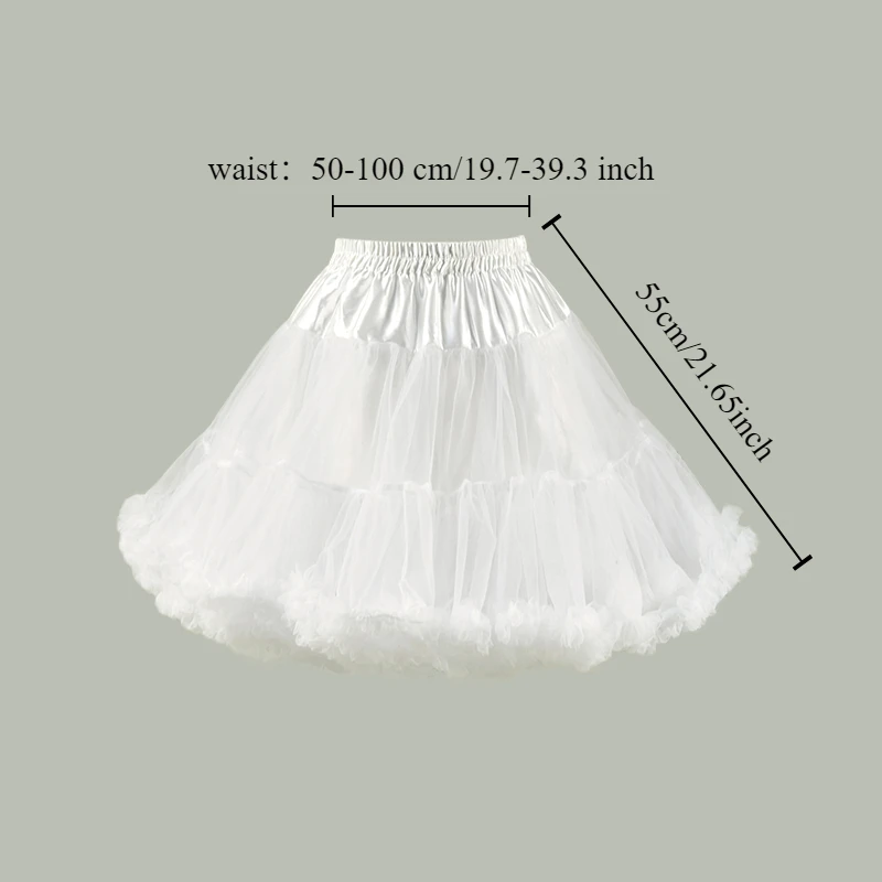 Puszysta halka tutu pod sukienkę Biały
