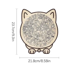 Puzzle kot Morandi 135 elementów z ramką Khaki