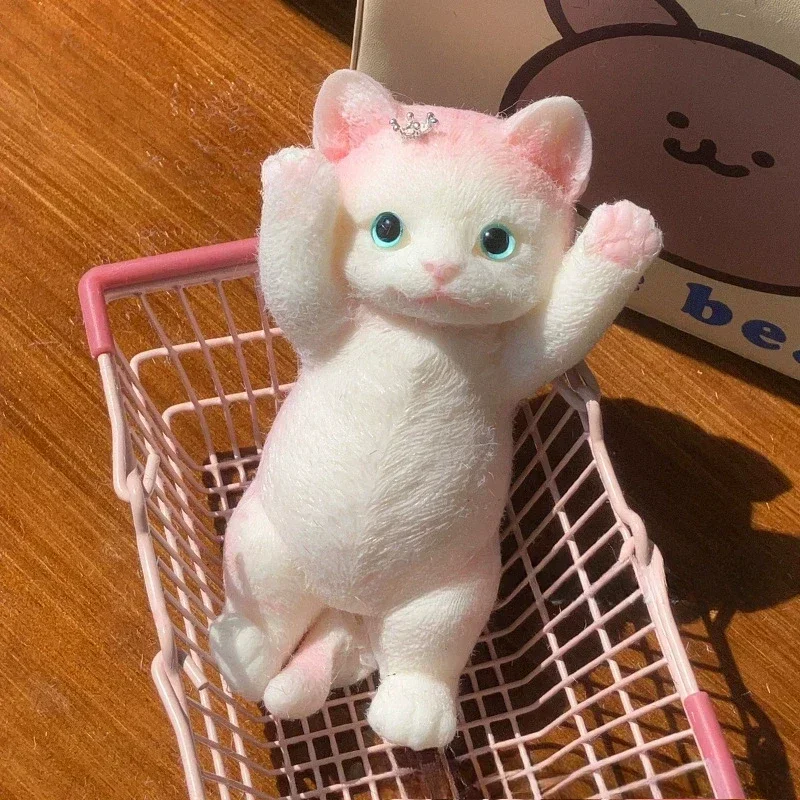 Realistyczna zabawka antystresowa kot mochi squishy Jasnoszary