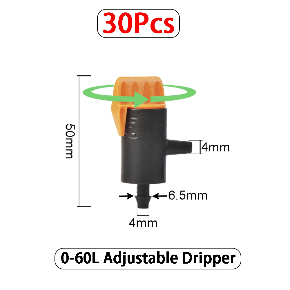 Regulowane kroplowniki do nawadniania kroplowego żółty
