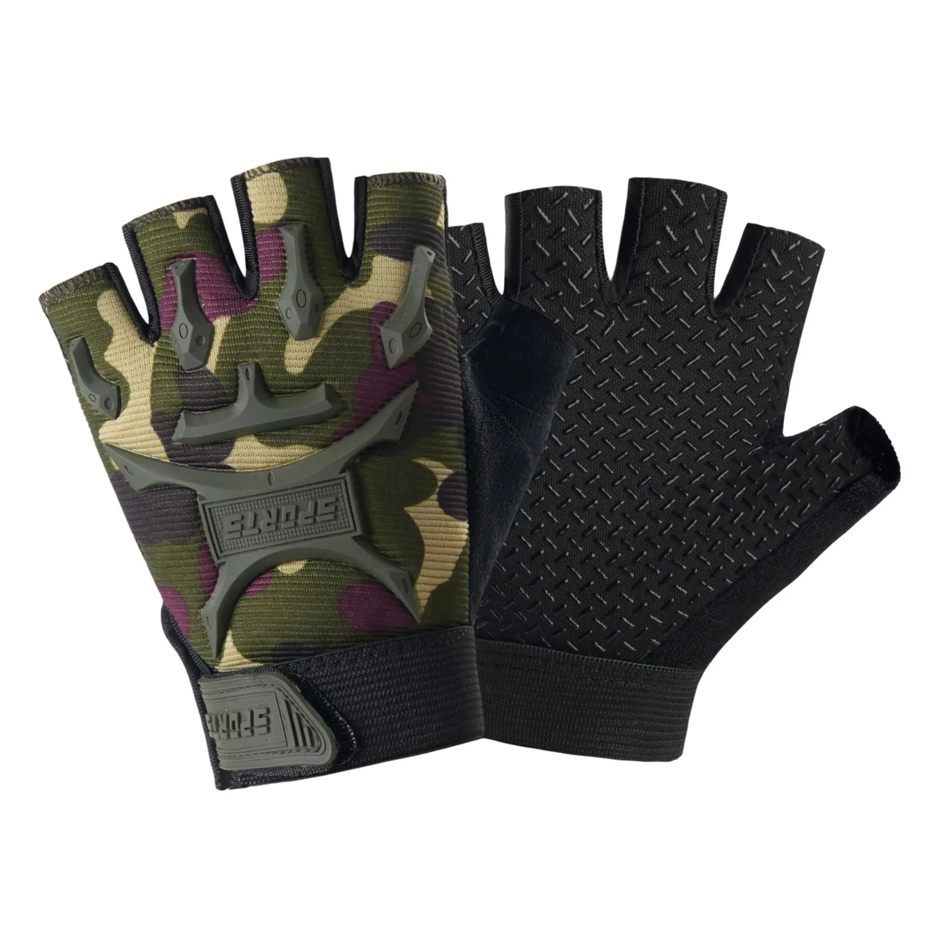 Rękawiczki rowerowe dla dzieci bez palców Seal camo