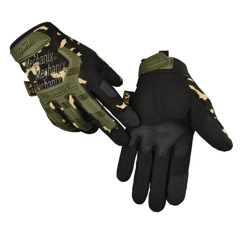 Rękawiczki taktyczne motocyklowe pełne palce z dotykowym ekranem Camouflage