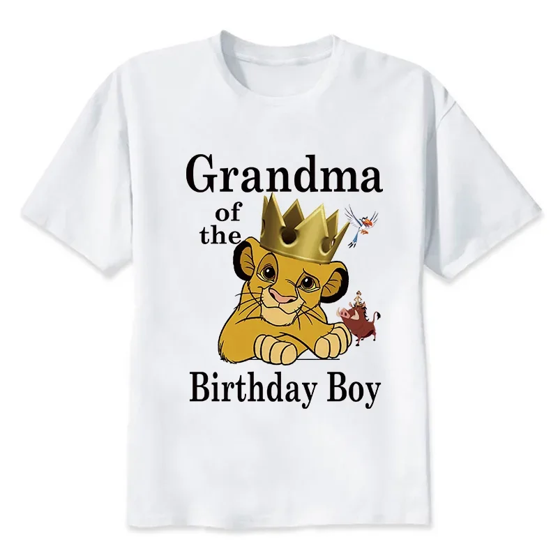 Rodzinne koszulki z motywem lwa Simby - na urodziny Grandma