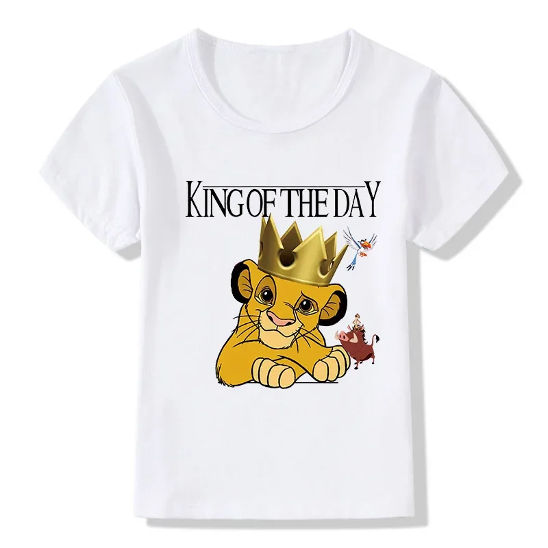 Rodzinne koszulki z motywem lwa Simby – na urodziny King of the day