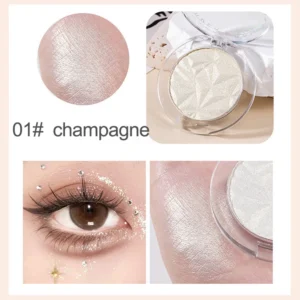Rozświetlacz brokatowy Diamond Glow paleta 2 kolory Jasnoszary