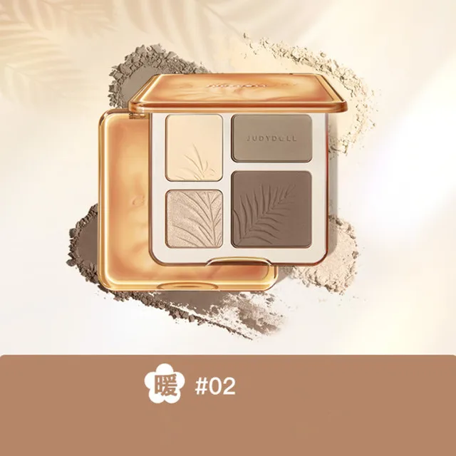 Rozświetlacz i bronzer do konturowania twarzy Judydoll 9g – puder 3D Błękitny