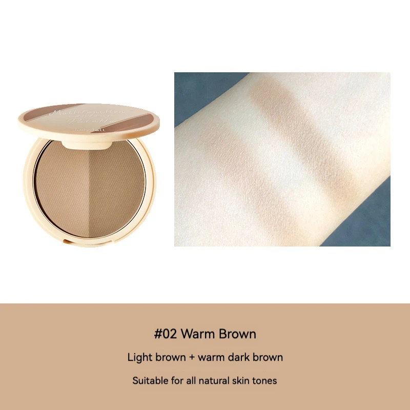 Rozświetlacz i bronzer do konturowania twarzy Judydoll 9g – puder 3D Khaki
