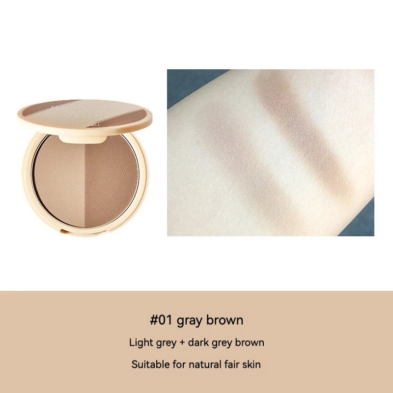 Rozświetlacz i bronzer do konturowania twarzy Judydoll 9g – puder 3D Jasnożółty