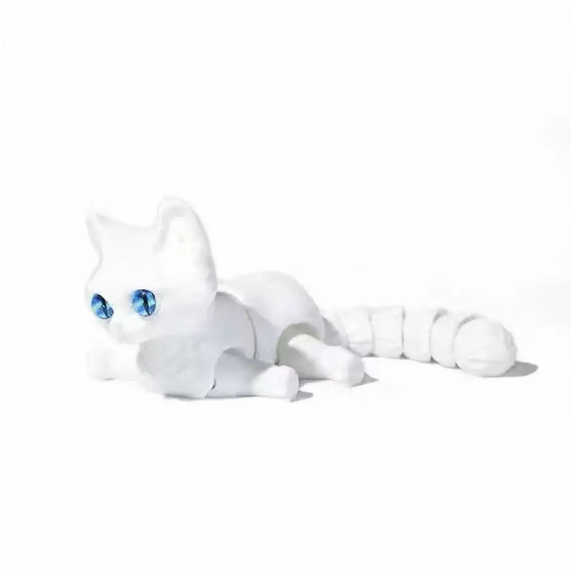 Ruchoma figurka kota 3D 12 cm - zabawka antystresowa na biurko Jasnozielony
