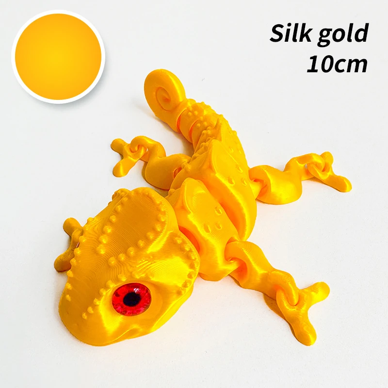 Ruchomy kameleon 3D - przegubowa zabawka figurka Brązowy