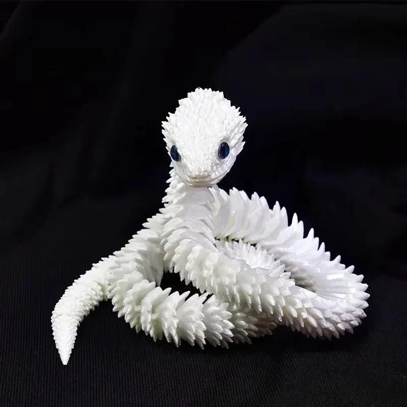 Ruchomy wąż 3D - fidget figurka na biurko Fioletowo różowy