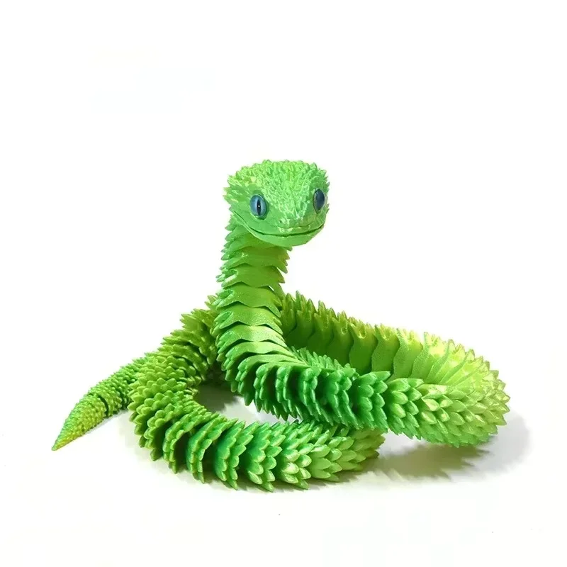 Ruchomy wąż 3D - fidget figurka na biurko Jasny fiolet