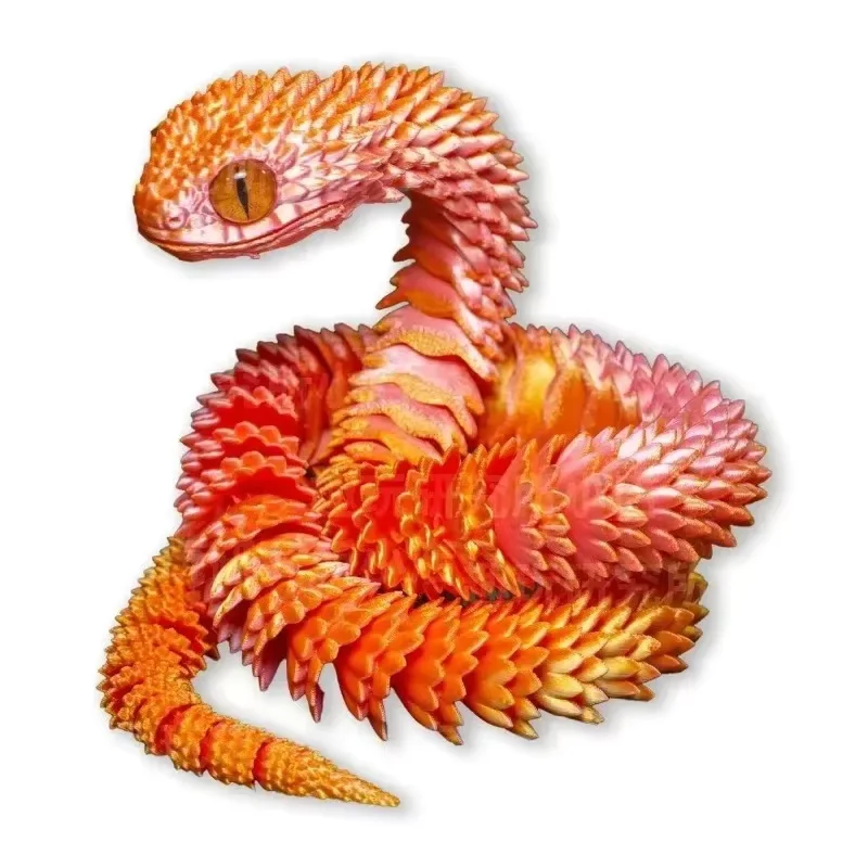 Ruchomy wąż 3D - fidget figurka na biurko Lekka kawa