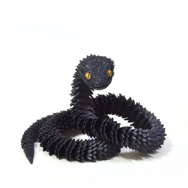 Ruchomy wąż 3D - fidget figurka na biurko Różowy