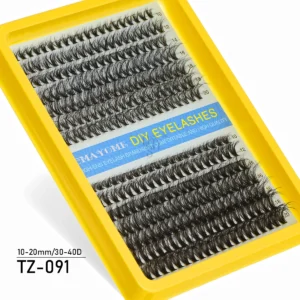 Rzęsy klastry DIY do samodzielnego nakładania 280 szt. Czarny i czerwony