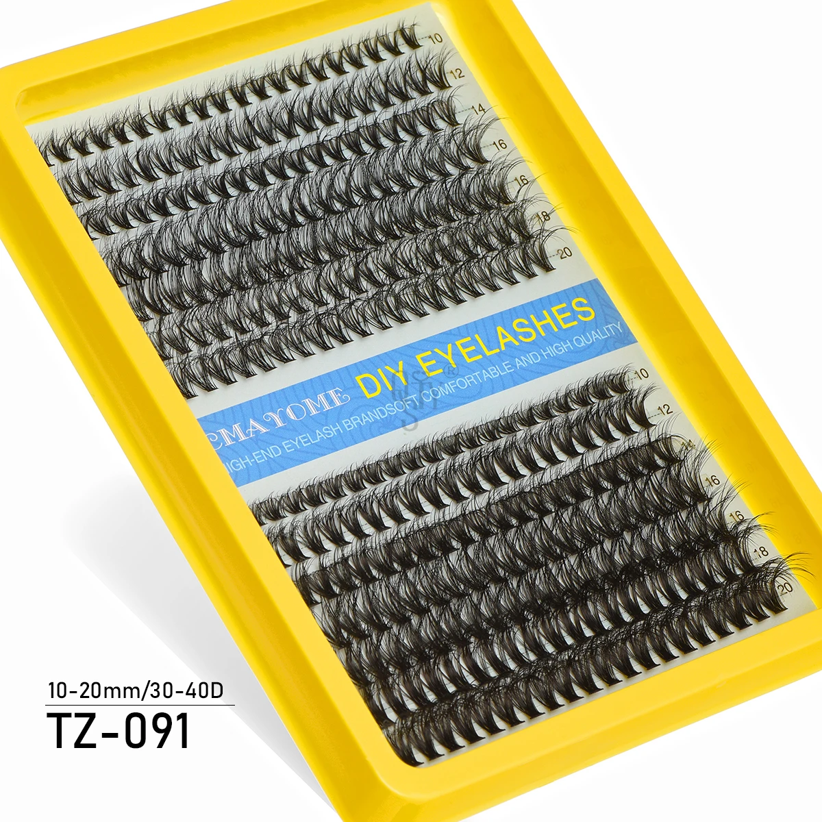 Rzęsy klastry DIY do samodzielnego nakładania 280 szt. Czarny i czerwony