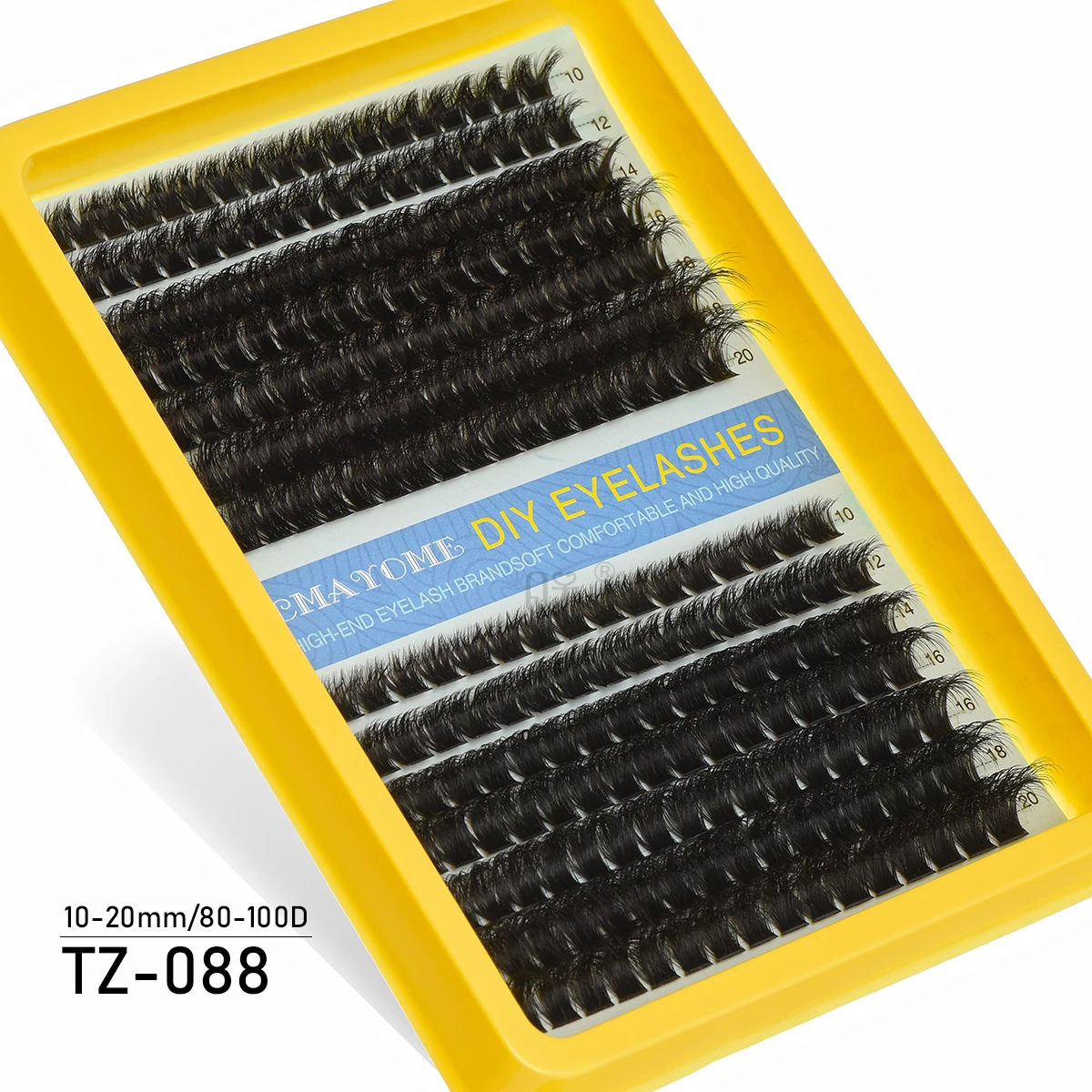 Rzęsy klastry DIY do samodzielnego nakładania 280 szt. Szczotkowany chrom