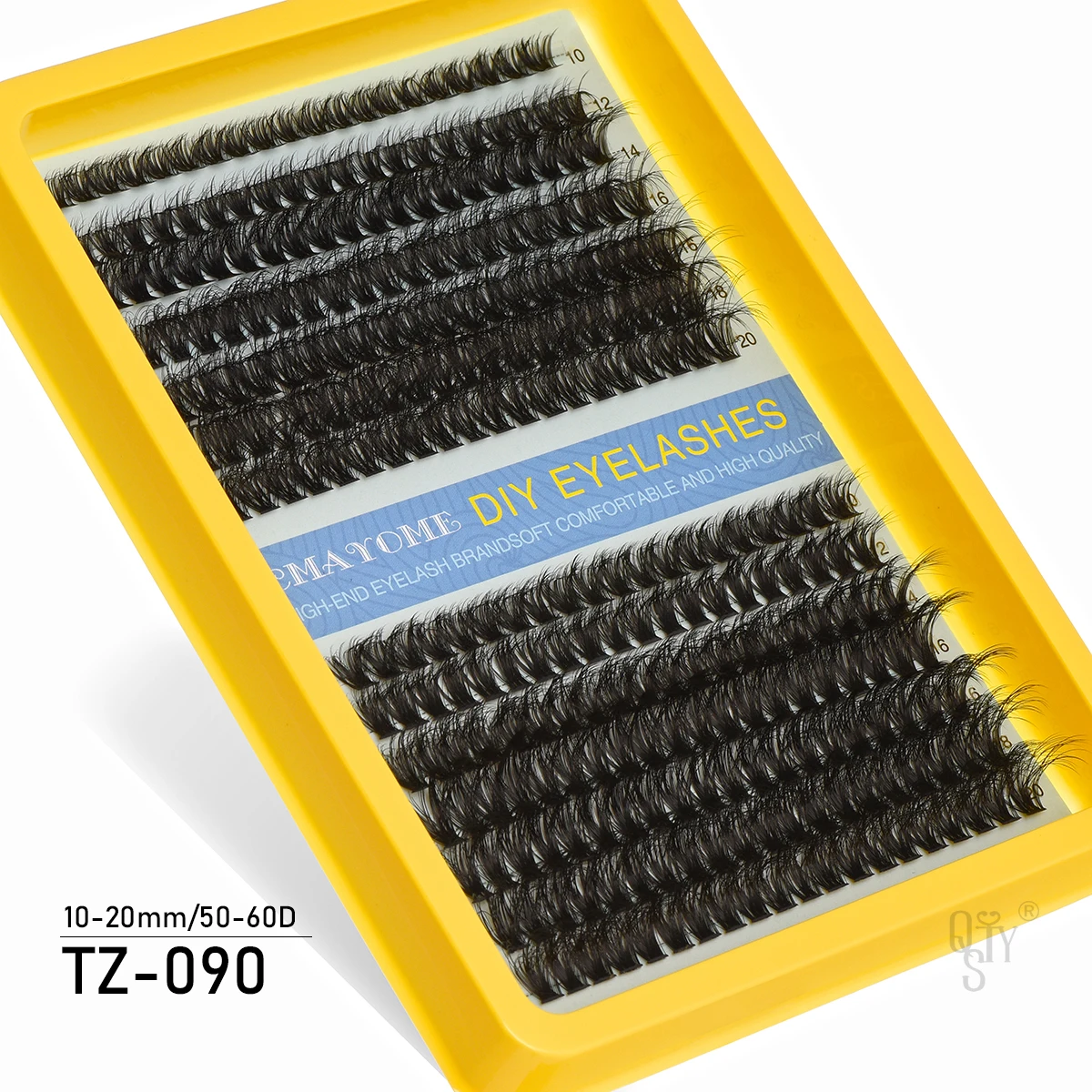Rzęsy klastry DIY do samodzielnego nakładania 280 szt. Szczotkowany łupek