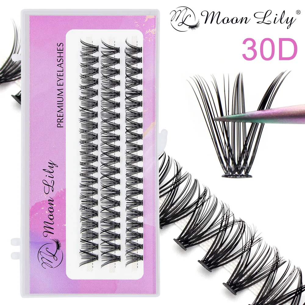 Rzęsy do przedłużania w kępkach 20D-30D – 3D naturalny efekt objętości Szczotkowany chrom