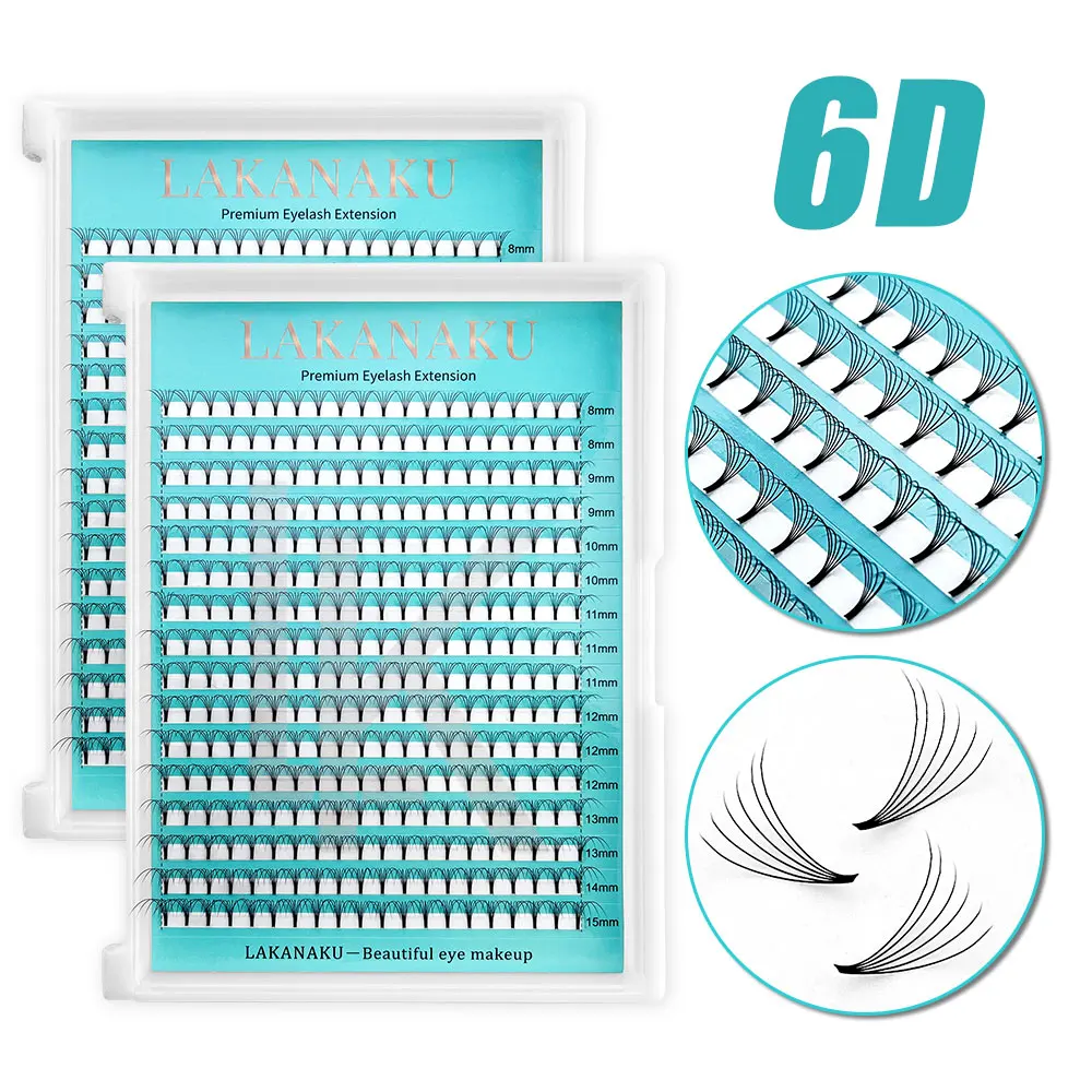 Rzęsy Volume Fans kaszmirowe matowe do przedłużania 3D 4D 5D 6D Czarny i czerwony