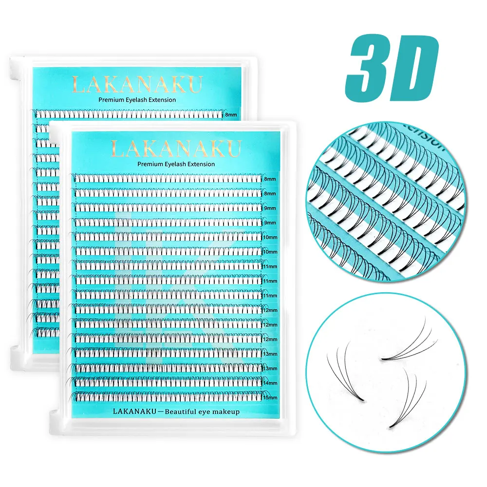 Rzęsy Volume Fans kaszmirowe matowe do przedłużania 3D 4D 5D 6D Szczotkowany chrom