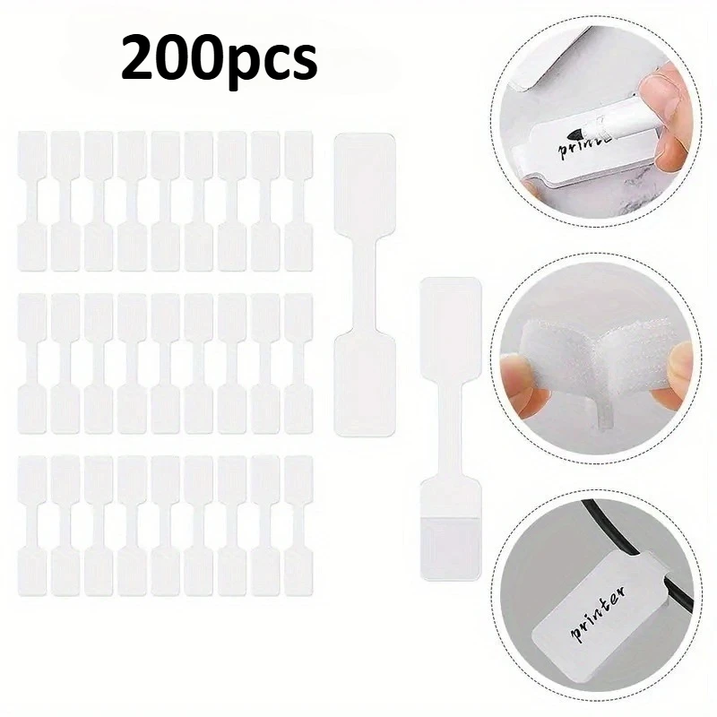 Samoprzylepne etykiety na kable do oznaczania przewodów - 100/200 sztuk Niebieski