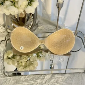 Samoprzylepne płatki na sutki silikonowe push-up bralette Niebieski