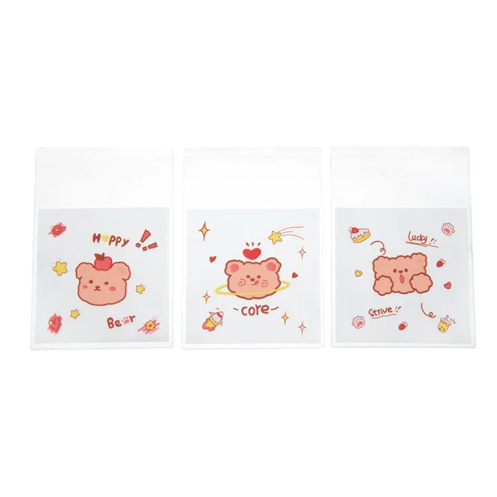 Samoprzylepne torebki OPP z nadrukiem – 50 szt. Bear set