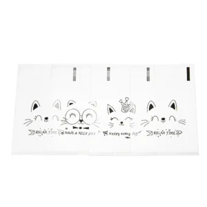 Samoprzylepne torebki OPP z nadrukiem – 50 szt. Cat face