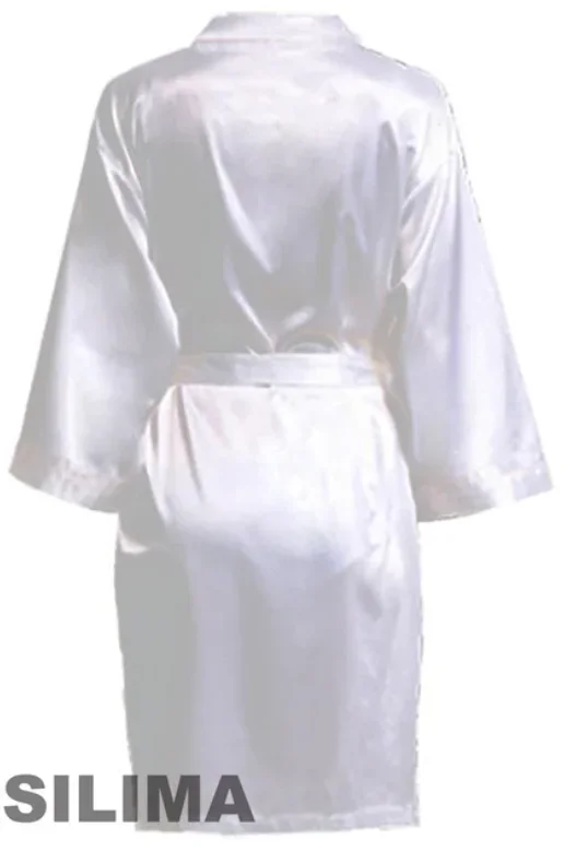 Satynowy szlafrok kimono dla panny młodej i druhny As the photo show