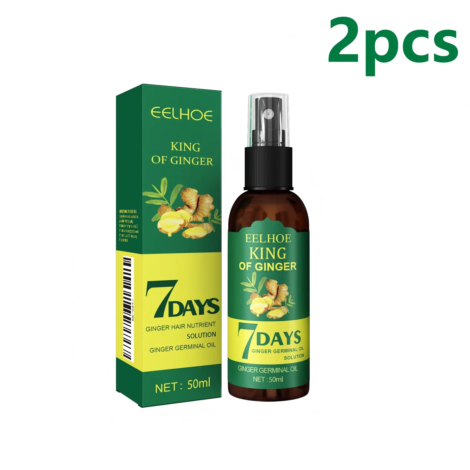 Serum imbirowe EELHOE na porost włosów 50 ml Jasnożółty