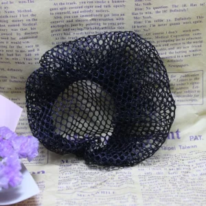 Siateczka do koka szydełkowa 2 szt. – snood do włosów do tańca Czarny