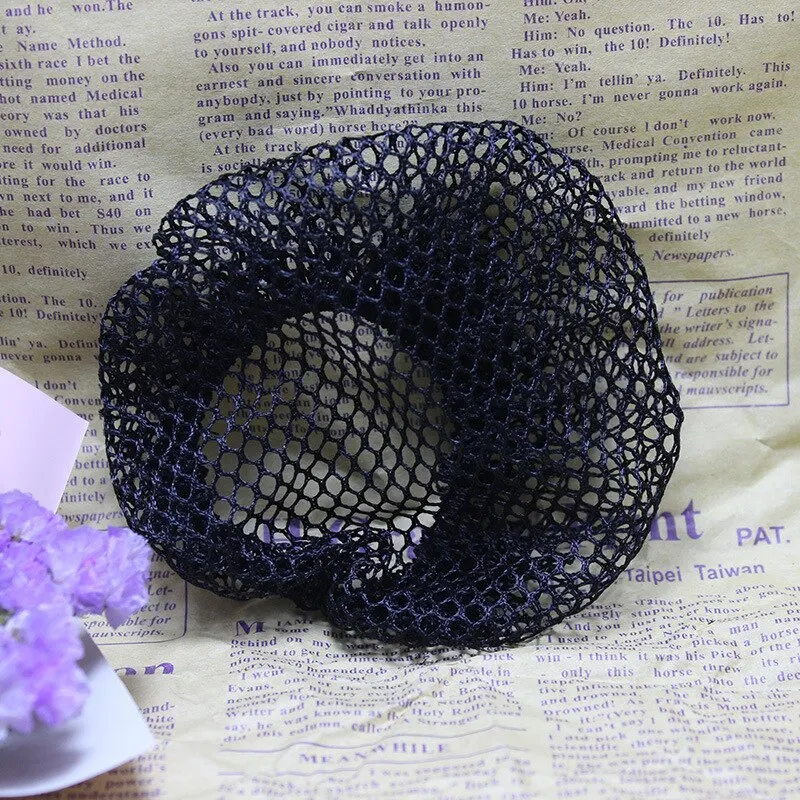 Siateczka do koka szydełkowa 2 szt. – snood do włosów do tańca Czarny
