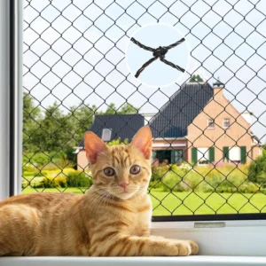 Siatka dla kota na balkon wzmocniona drutem stalowym