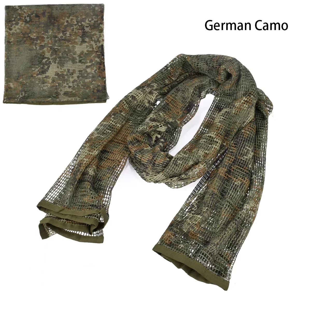Siatka maskująca chusta kamuflażowa na twarz i głowę, outdoor German camo