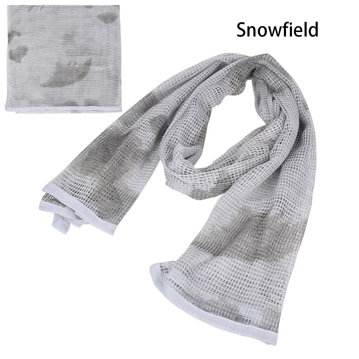 Siatka maskująca chusta kamuflażowa na twarz i głowę, outdoor Snowfield