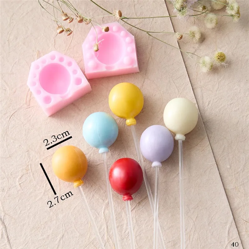 Silikonowa forma 3D balon owalny do czekolady i fondantu Pomarańczowy