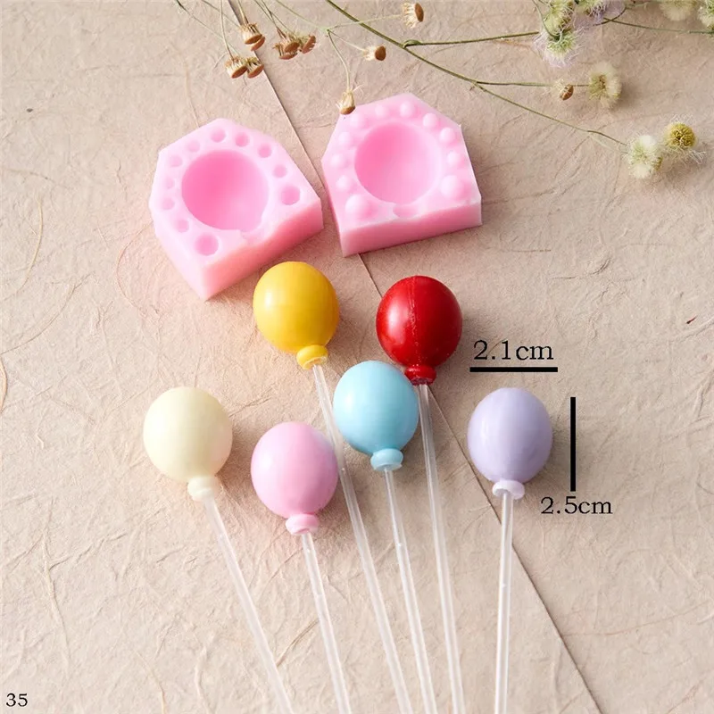 Silikonowa forma 3D balon owalny do czekolady i fondantu Różowy