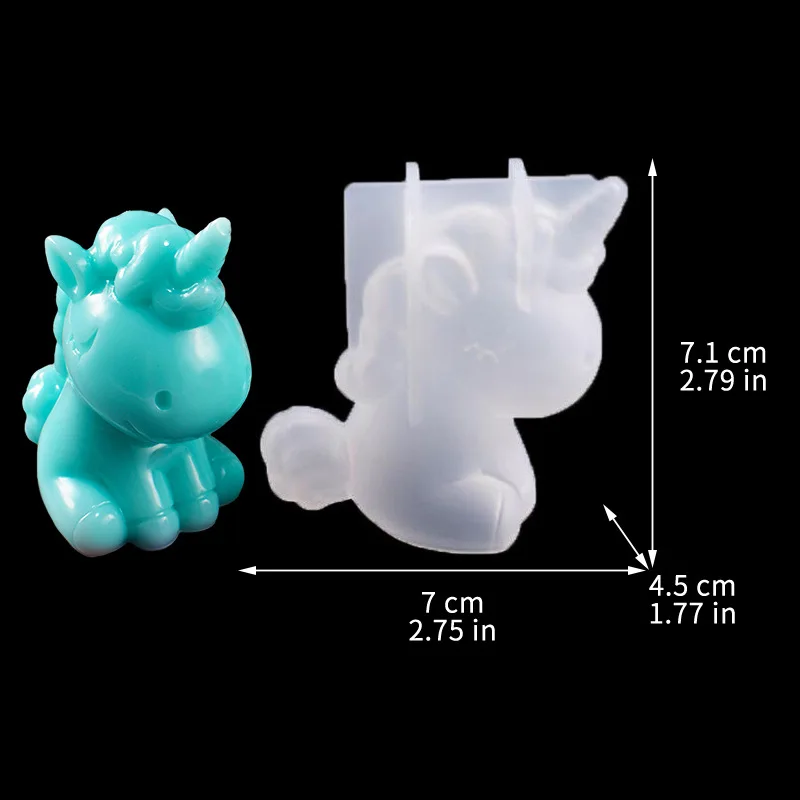Silikonowa forma 3D do świec i mydła ze zwierzętami Czekolada