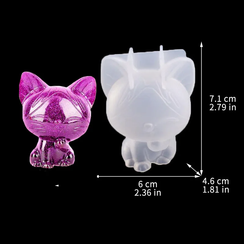 Silikonowa forma 3D do świec i mydła ze zwierzętami Różowy