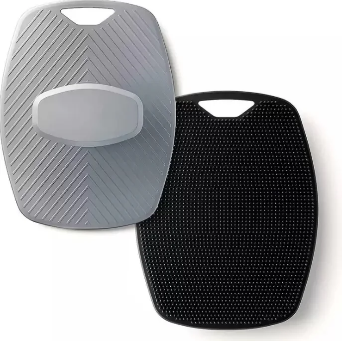 Silikonowa szczoteczka do oczyszczania twarzy z masażerem Srebrny