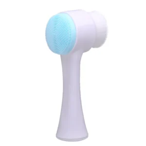 Silikonowa szczoteczka do mycia twarzy 3D dwustronna Czarny