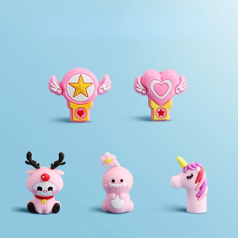 Silikonowe nakładki na ołówki Kawaii - przedłużacze do długopisów żółty
