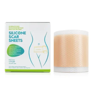 Silikonowy plaster na blizny 4cm x 150cm - taśma maskująca Srebrny