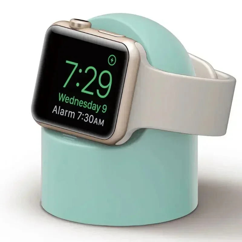 Silikonowy stojak na ładowarkę do Apple Watch Miętowa zielona