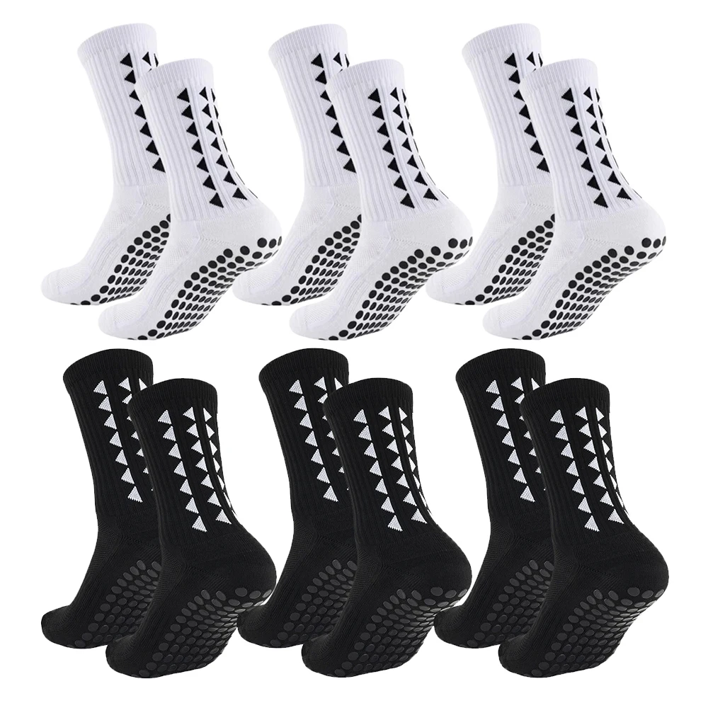 Skarpetki piłkarskie antypoślizgowe z frotté, 6 par 6 pairs mix color