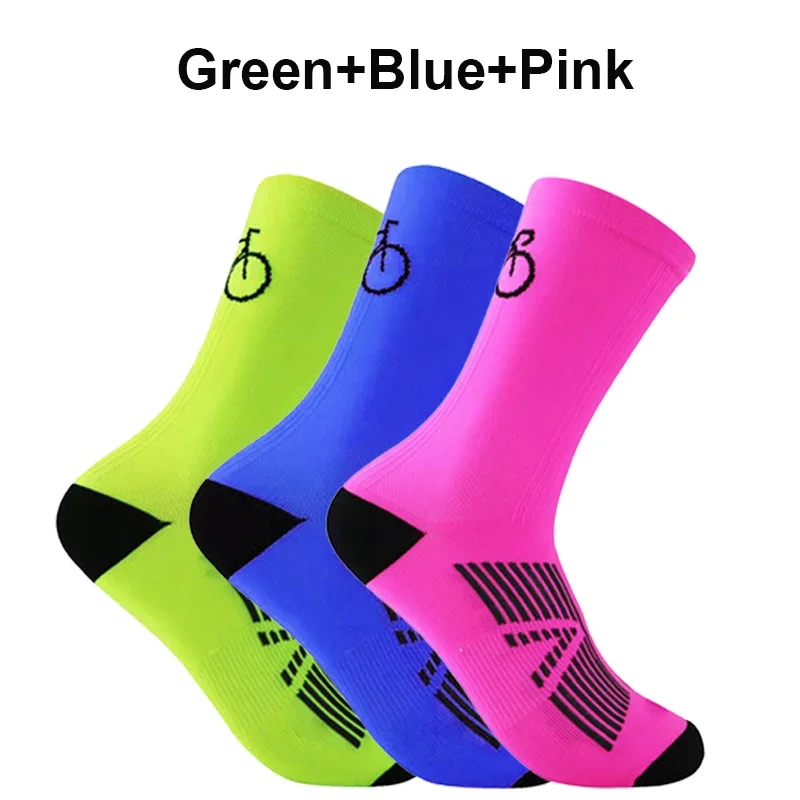 Skarpetki sportowe rowerowe oddychające - 3 pary Z001 mix3 3pair