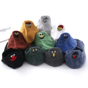 Skarpetki stopki z haftem - zestaw 10 par bawnianych 10 pairs mixed