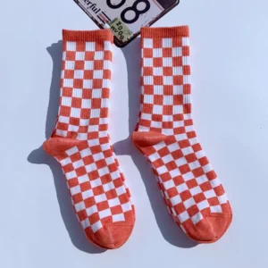 Skarpetki w szachownicę unisex streetwear 6